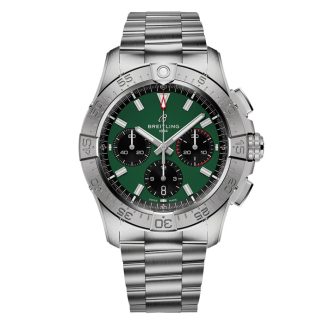Breitling Avenger B01 Chronograaf 42 heren horloge groen roestvrij staal AB0146101L1A1