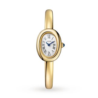 Cartier Baignoire De Cartier Horloge Mini Model Quartz uurwerk Geel Goud WGBA0044