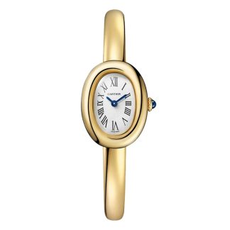 Cartier Baignoire De Cartier Horloge Mini Model Quartz uurwerk Geel Goud WGBA0045