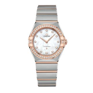 Omega Constellation 28mm Dameshorloge Wit O13125286055001