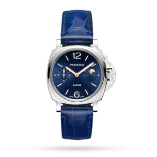 Panerai Luminor Due Luna Maanfase 38mm Dameshorloge Blauw PAM01179