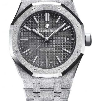 Replica Audemars Piguet Royal Oak Frosted Gold Selfwinding Zwart 15454BC.GG.1259BC.03